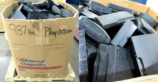 Кладбище консолей: на аукционе продают коробку весом в 400 кг со старыми PlayStation 2, 3 и 4