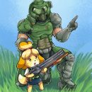 Doom и Animal Crossing: косплеерша показала образ, объединяющий Думгая и Изабель